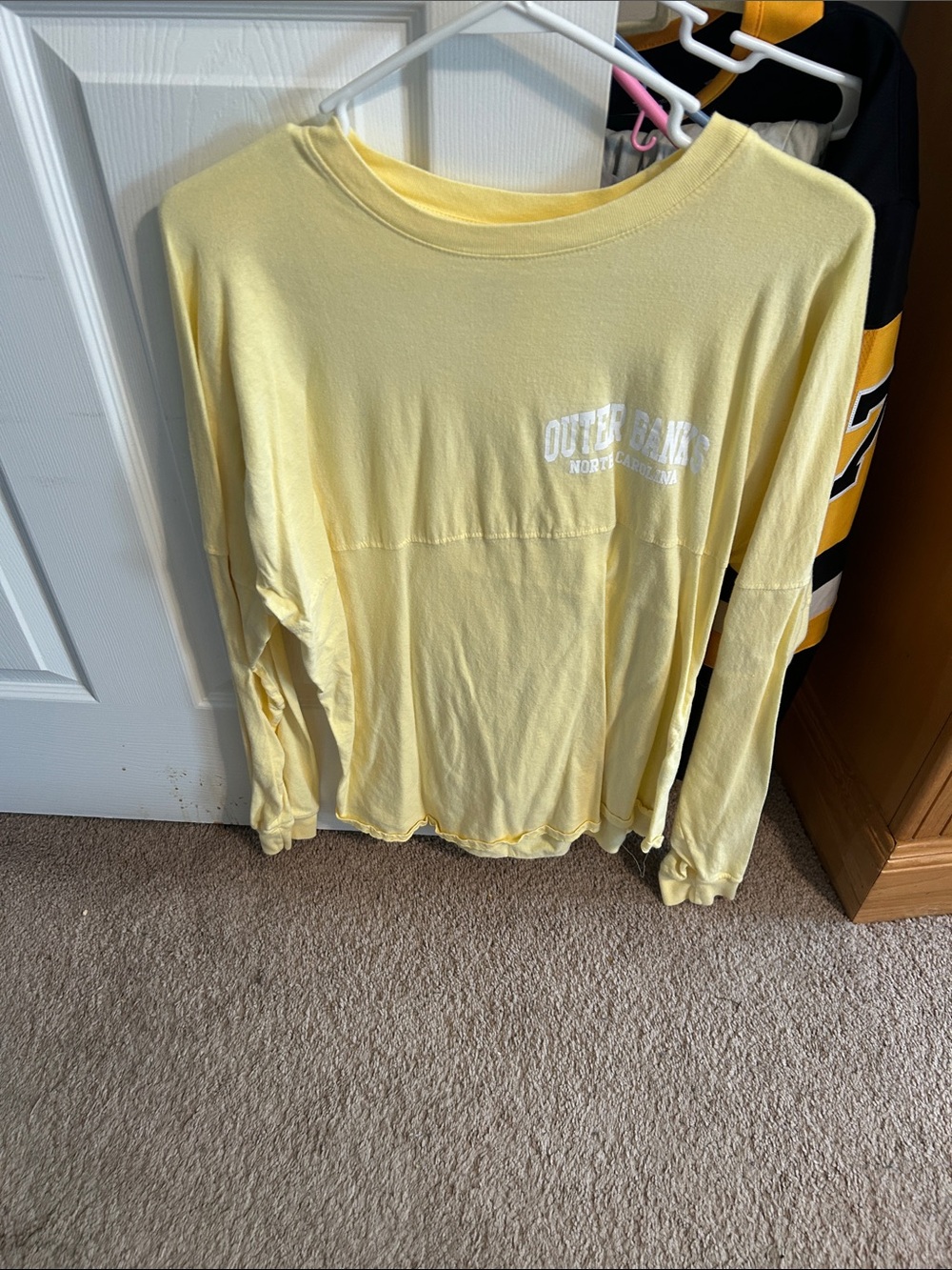 Outfitters North Carolina Pale Yellow Long Sleeve Tee
